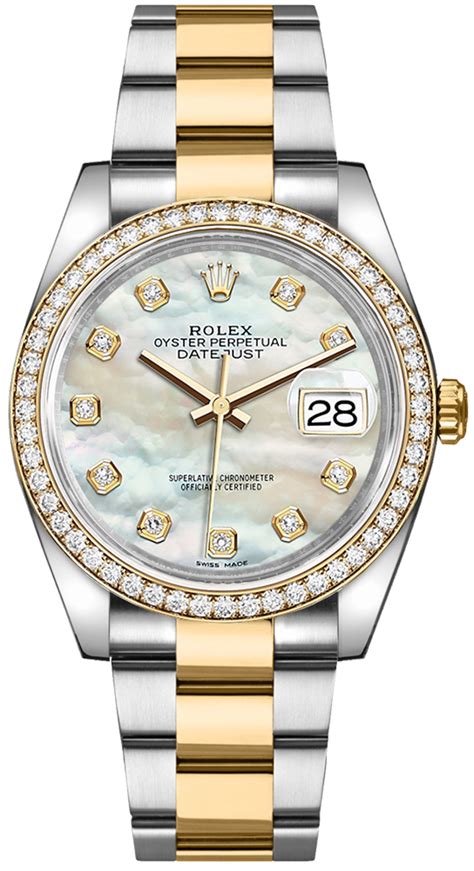 rolex datejust 36 mother of pearl oyster bracelet watch 116243-0027|rolex oyster steel watch.